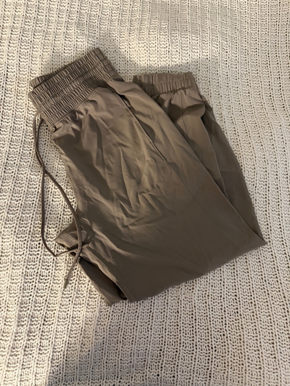 YPB Drawstring Athletic Pants in Taupe